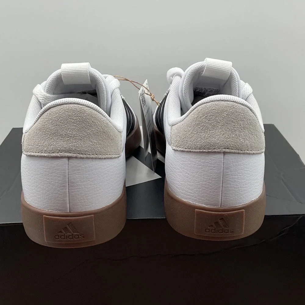 Adidas VL Court 3.0 Womens Sneakers White Black Gum ID8797 Size 9 NEW